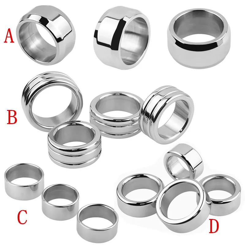 Stainless Steel Glans Ring Male Penis Sleeve Rings Ball Stretcher Delay Ejaculation Chastity Devices BDSM Sex Toys for Men BB101