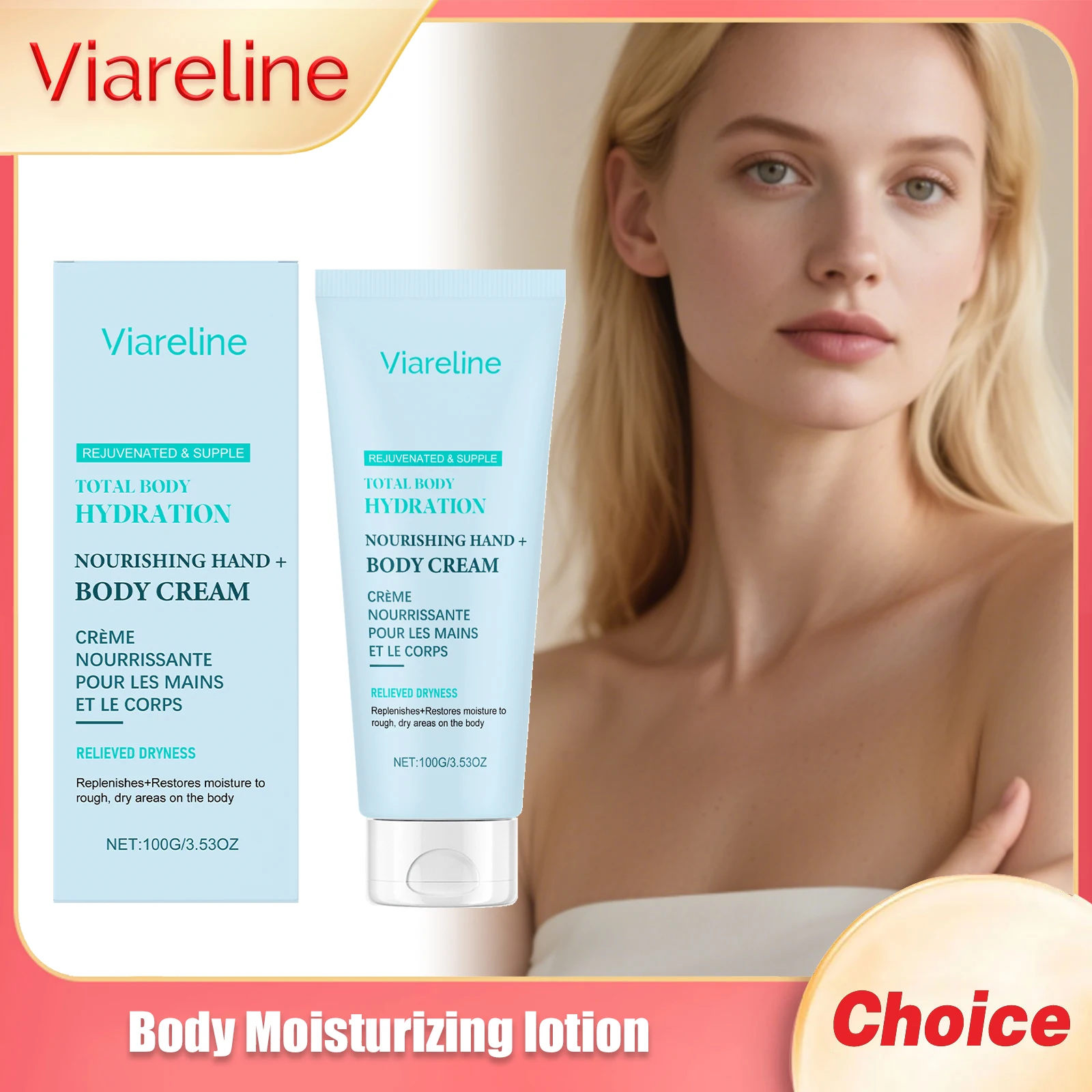 

VIARELINE Body Cares Cream Nourishing Body Deep Hydration Improve Roughness Brighten Skin Relieve Dryness Body Moisturize Lotion