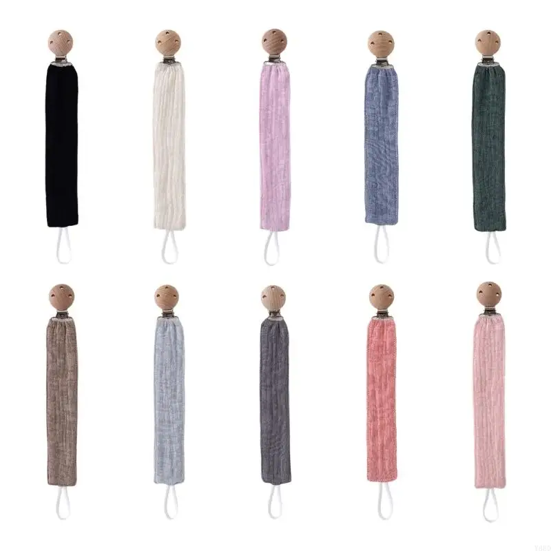 

Y88D Baby Pacifier Holder Clip Chain Secure Nipple Strap for Teether Toy and Soother Design Cotton Lanyard Rope