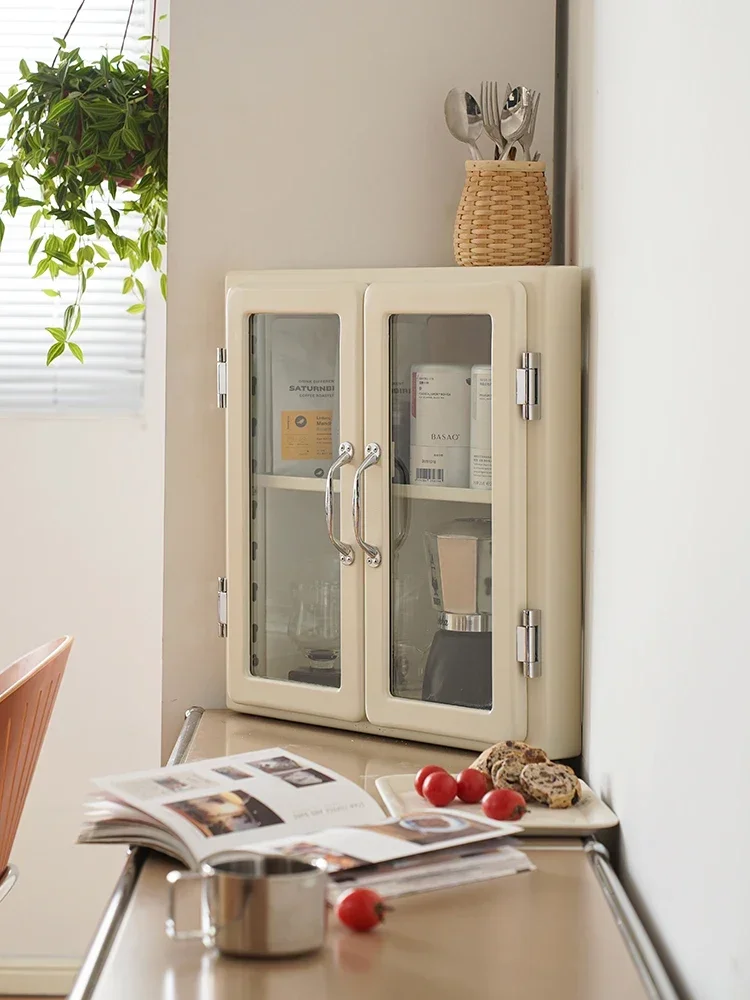 Triangle cabinet corner storage cabinet bedroom desktop ins glass display cabinet