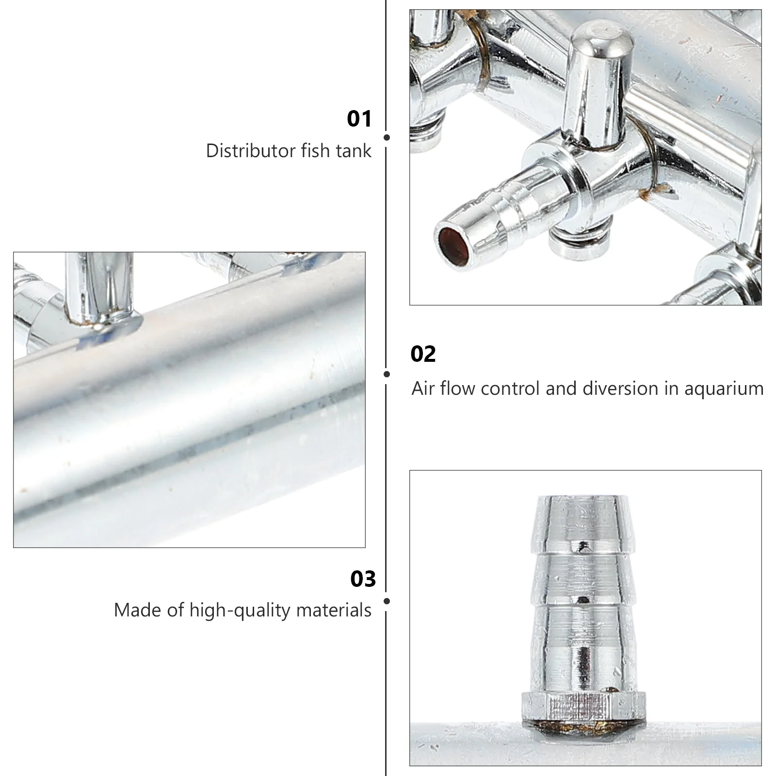 

1pc Air Pump Splitter 10Mm Inlet 4Mm Outlet Adjustable Flow Control For Fish Tank Aquarium Pond Splitter Shunt Distributor Valve