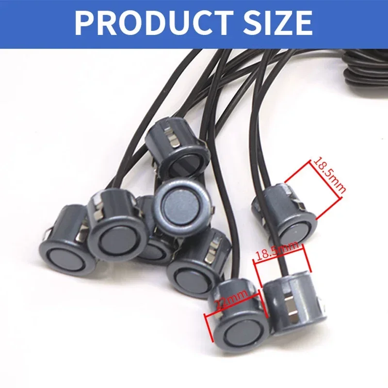 4 個 18.5 ミリメートル車用駐車センサーパークトロニックリバースプローブブラックレッドグレーシルバーホワイト車両用センサーフィッティング