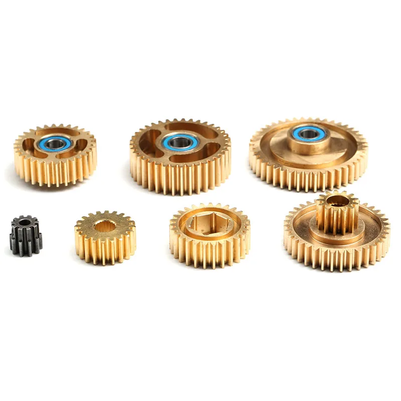 Jeu d'engrenages de boîte de vitesses en laiton, 7 pièces, pour camion Tamiya RC 1/14 SCANIA 770S R620 VOLVO 3363 1851 MAN Car