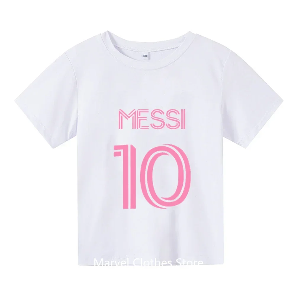 Messi Tshirt Kids football star printed children\'s clothing children\'s summer short-sleeved T-shirt casual tops