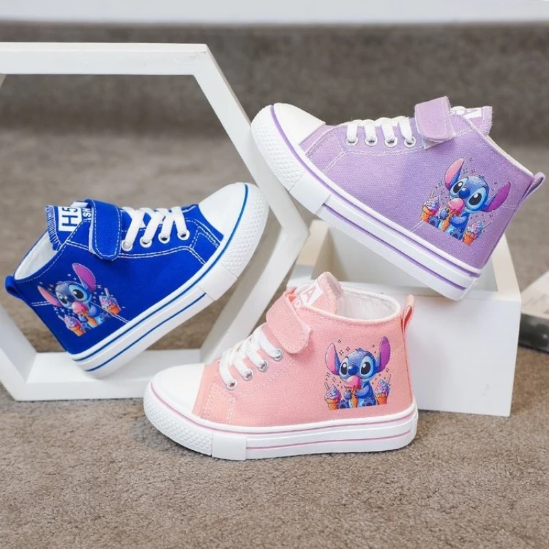 

Disney Stitch Children Girls Boys 2025 New Soft Cartoon Fashion Comfortable Sports sneakers kids Casual Shoes