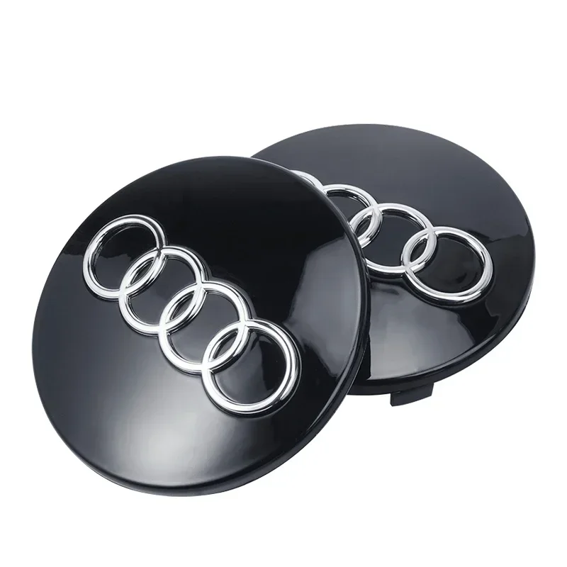 New Black/Silver 60/61/68/69mm Car Wheel Center Cap Hub Covers Emblem For Audi A1 A3 A4 A5 A6 A7 A8 S4 S6 C5 Q7 Auto Accessories