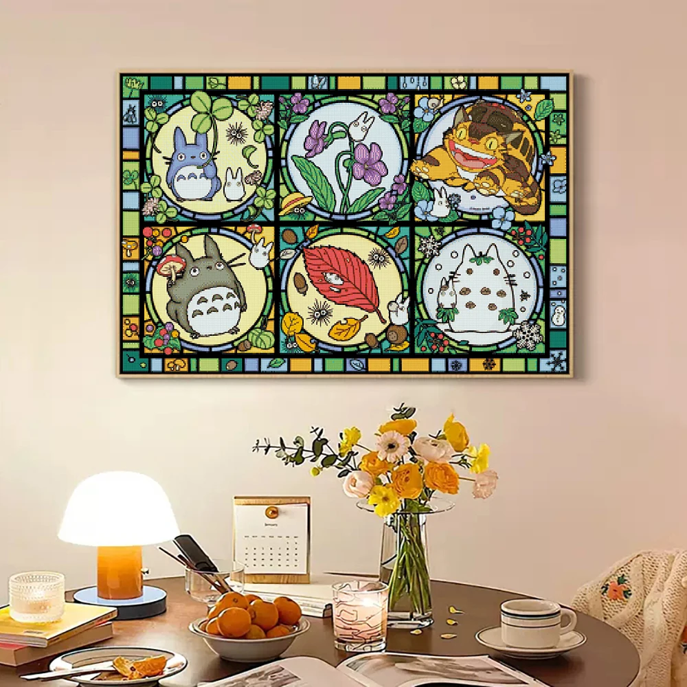 اليابانية القط أنيمي الماس اللوحة الكرتون الفن 5D الماس الفسيفساء التطريز عبر الابره عدة الحرفية ديكور المنزل هدية #3