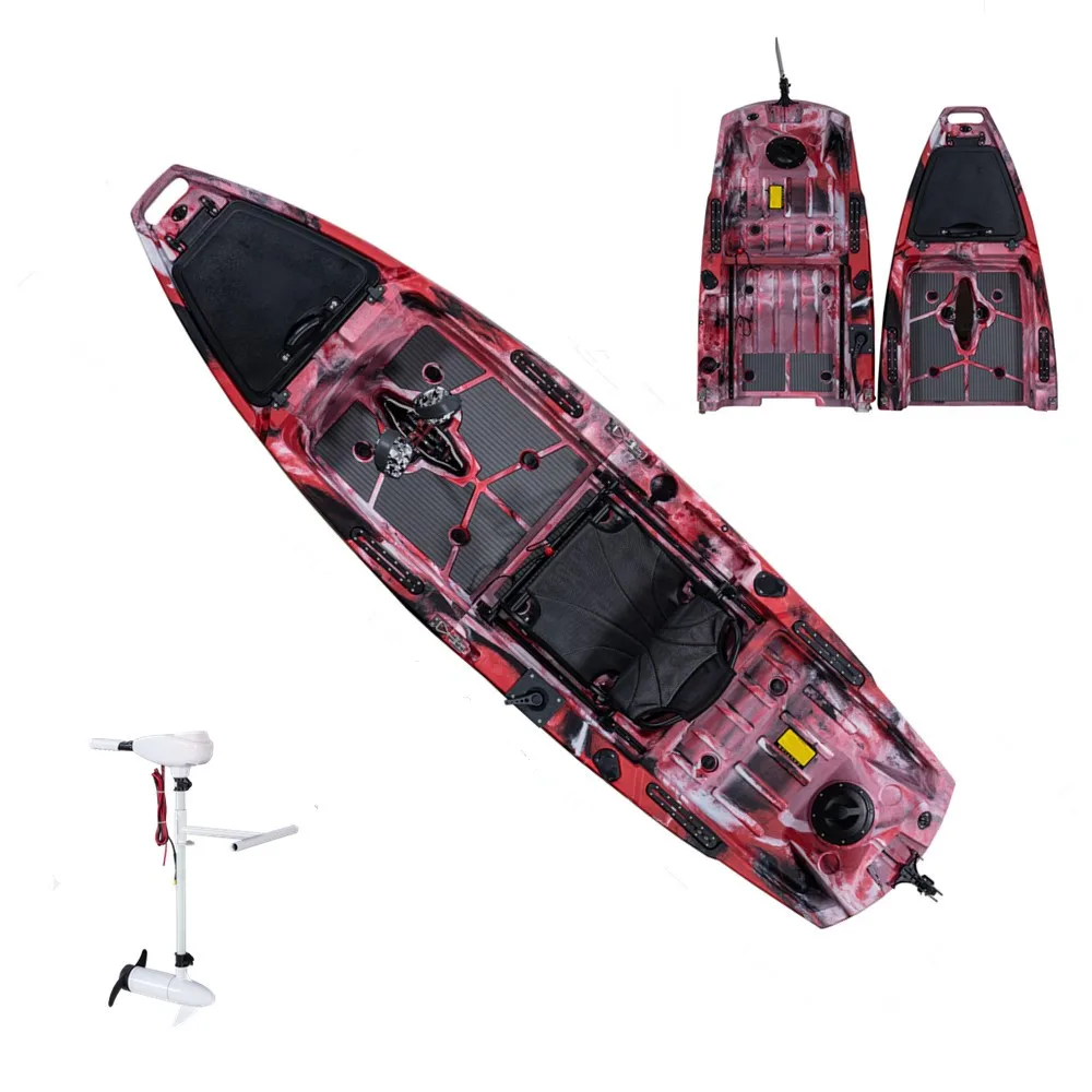 

2-секционный одиночный съемный пластиковый плавник с педалью для сидения на вершине, мотор для лодки, каяка, легкий вес