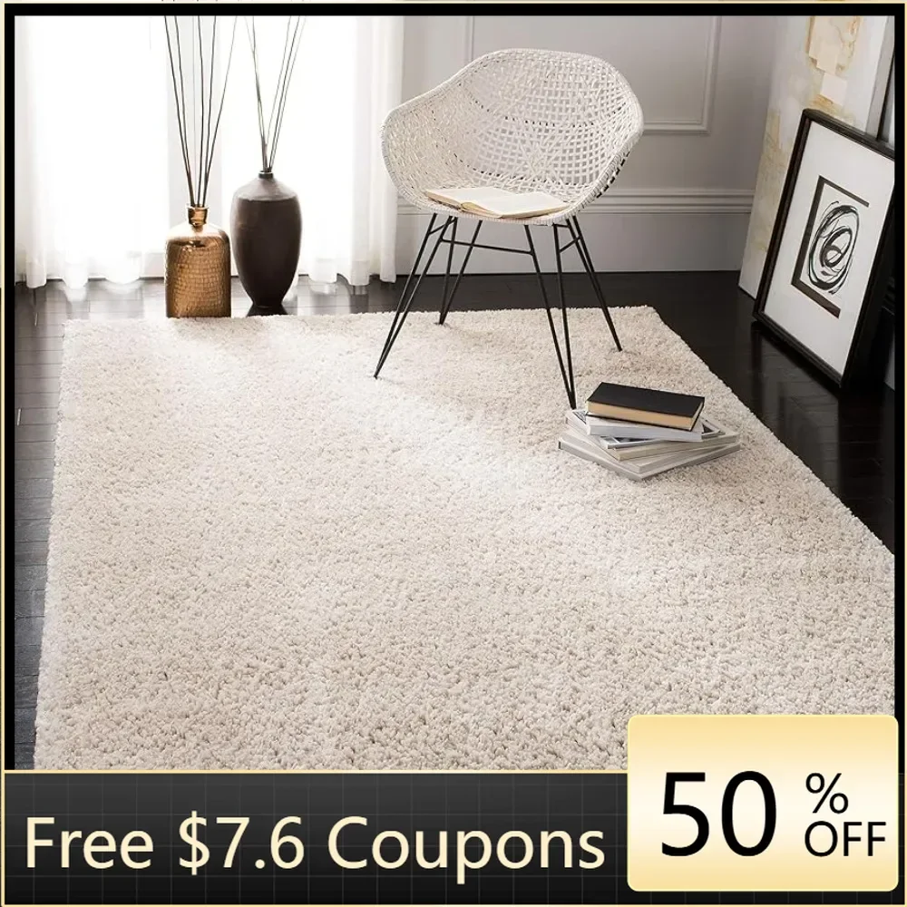 Beige Carpet Living Room Decor Area Rug - 10' X 14' Non-Shedding & Easy Care Solid Design Decoration Home Freight free