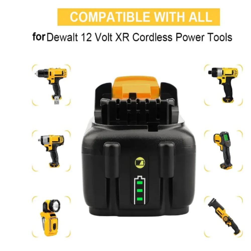 For Dewalt DCB120 Tool Battery 12V 6000mAh Rechargeable Battery For Dewalt DCB127 DCB121 DCB119 DCR020-GB DCF815D2 Power Tool