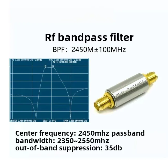 BPF 2.4G 2450 filter 2.35-2 bandwidth 200M bandpass filter