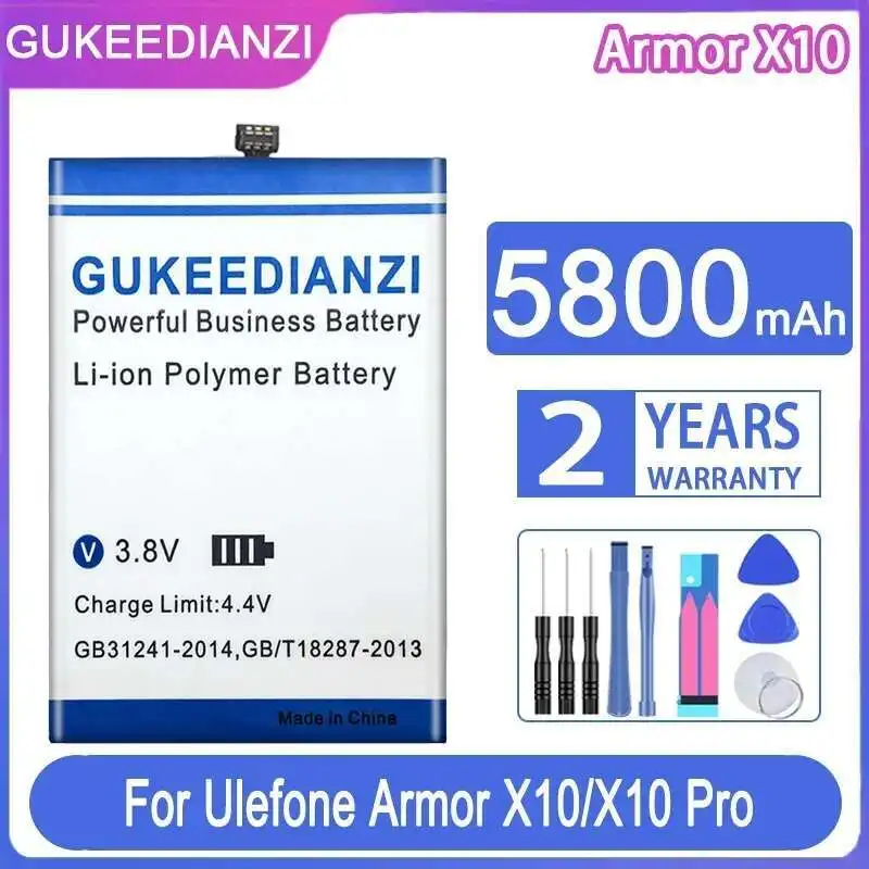 

For Ulefone Armor X10 Pro X10pro 3099 Mobile Phone Battery Good Low-Temperature Performance 5800Mah