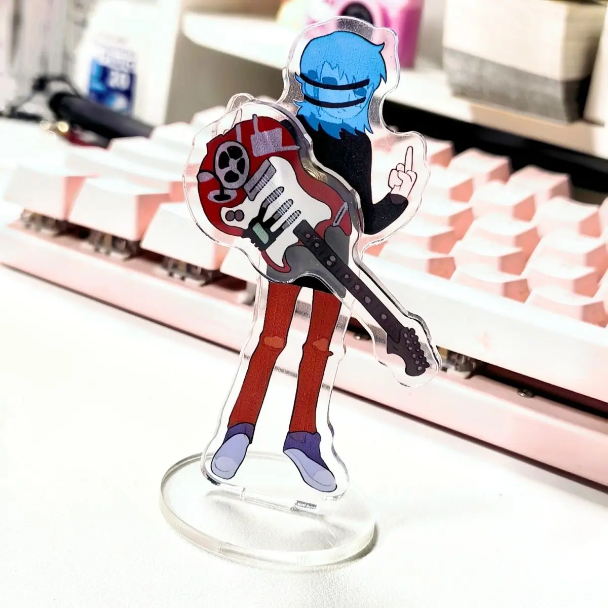 

Anime Sally Face Sal Acrylic Stand Cartoon Model Plate Decoration Desk Figure Display Friends Christmas Gift