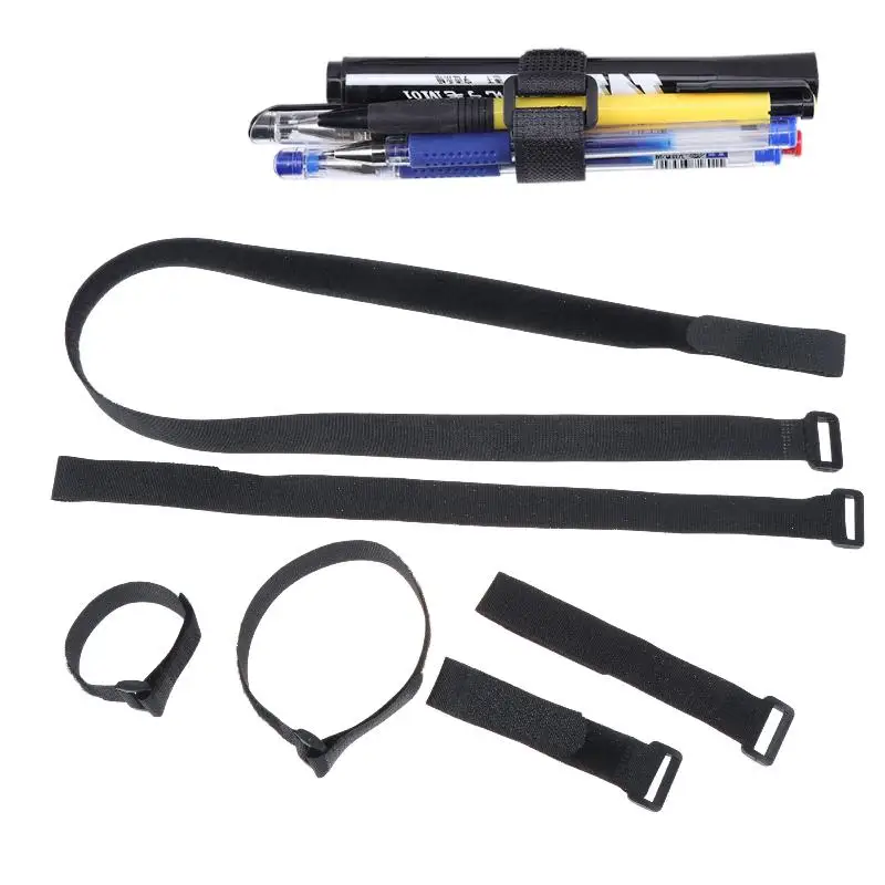 10Pcs Adjustable Nylon Zip Ties For Securing Wires Nylon Fasteners Cord Straps Organizer Reusable Hook Loop Tie-downs
