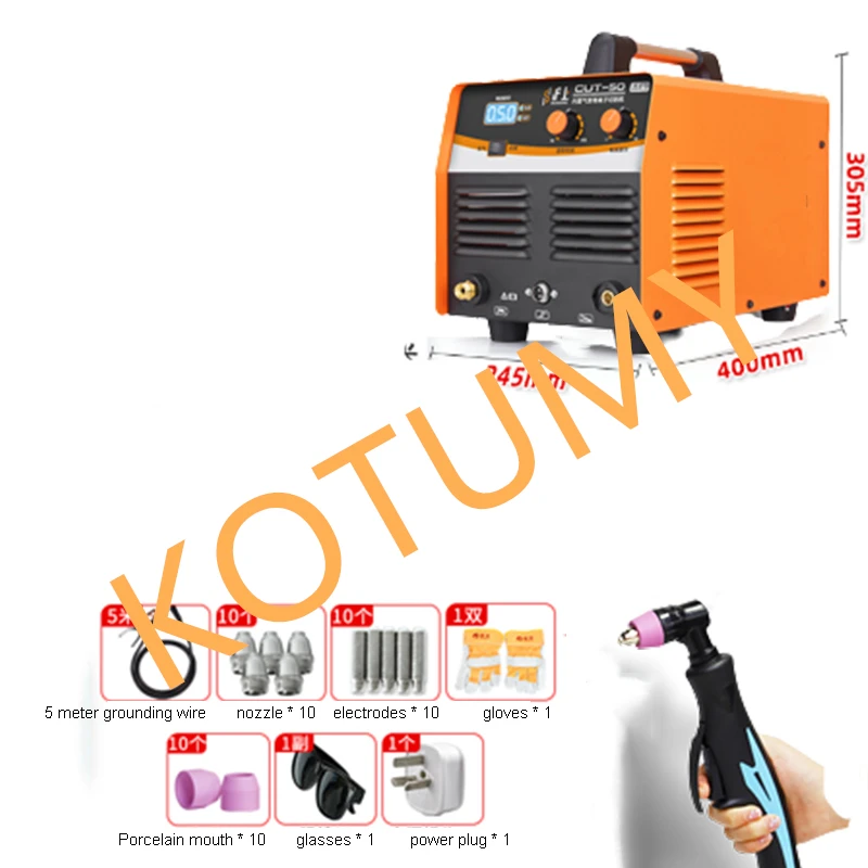 Air Plasma Cutter CUT-40/50 Iron/Steel/Galvanized Sheet Cutting Tools 220V 6MM 12MM Metal Cutting Work Built-In Air Compressor