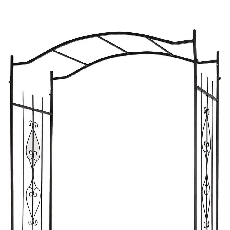 Metal Garden Arch Sturdy Metal Arbor with Sharp Ends for Climbing Vines Weddings