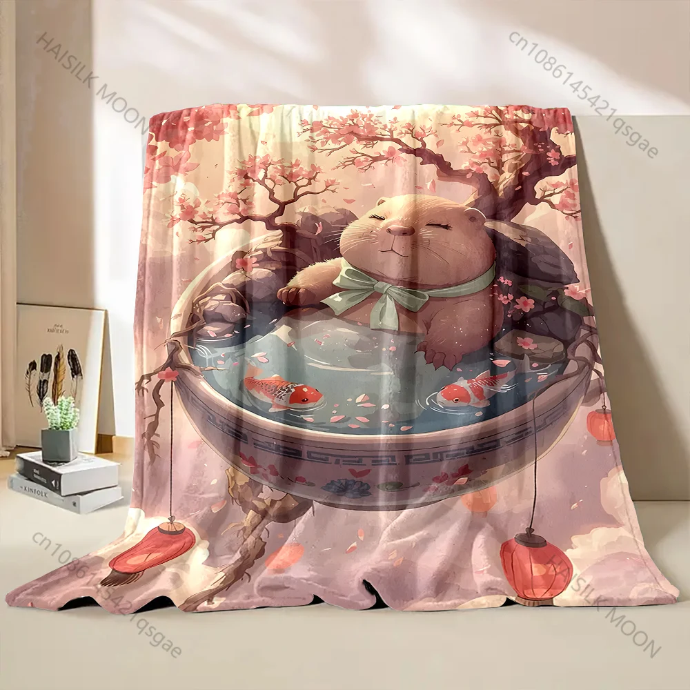 1PC Koala bathing in bowl Print Adult Children Warm Blankets Home Travel Car Soft and Comfortable Suitable for all seasons
