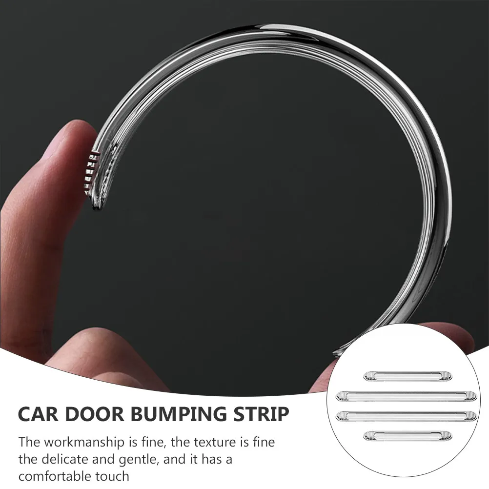 

4Pcs Anti Collision Car Door Protective Strip Delicate Gentle Texture Wide Application Auto Door Protector Car Side Guard
