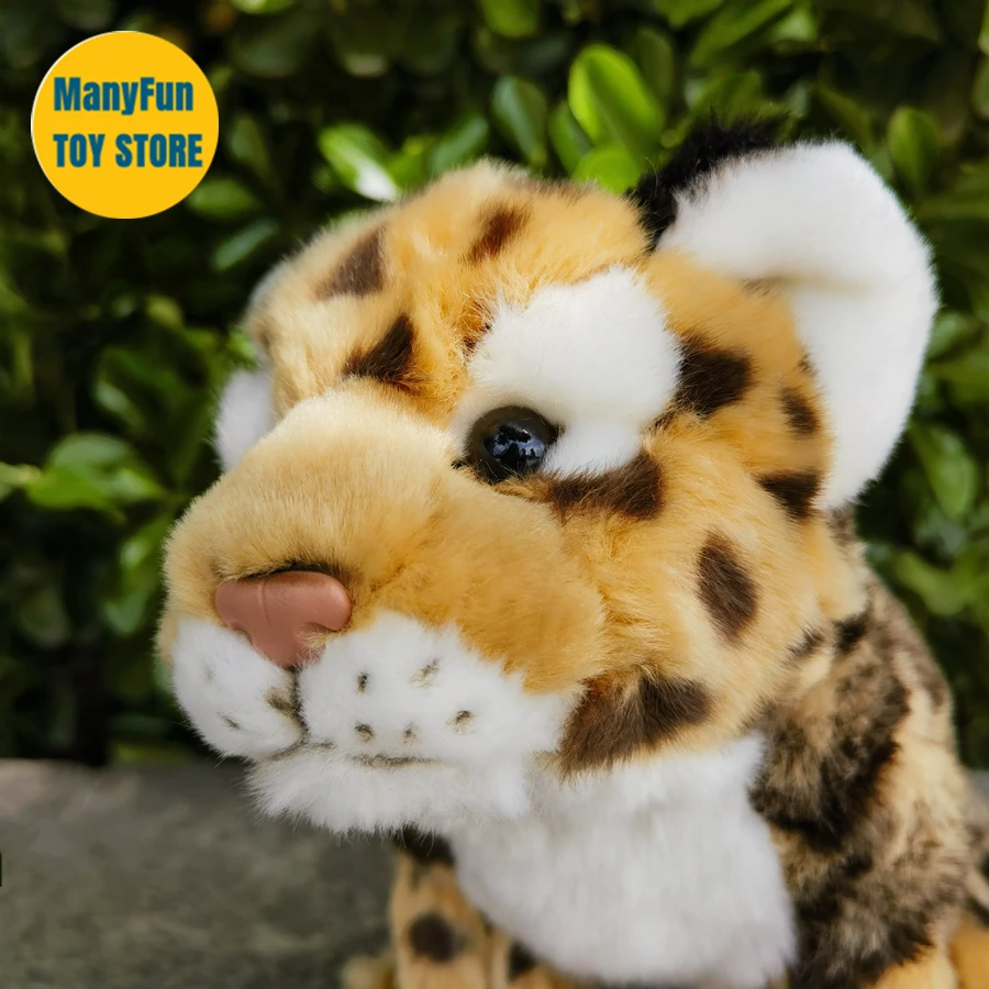 Clouded Leopard High Fidelity Grote Katten Plushie Jaguar Knuffels Levensechte Dieren Simulatie Gevulde Pop Kawai Speelgoed Geschenken Kinderen