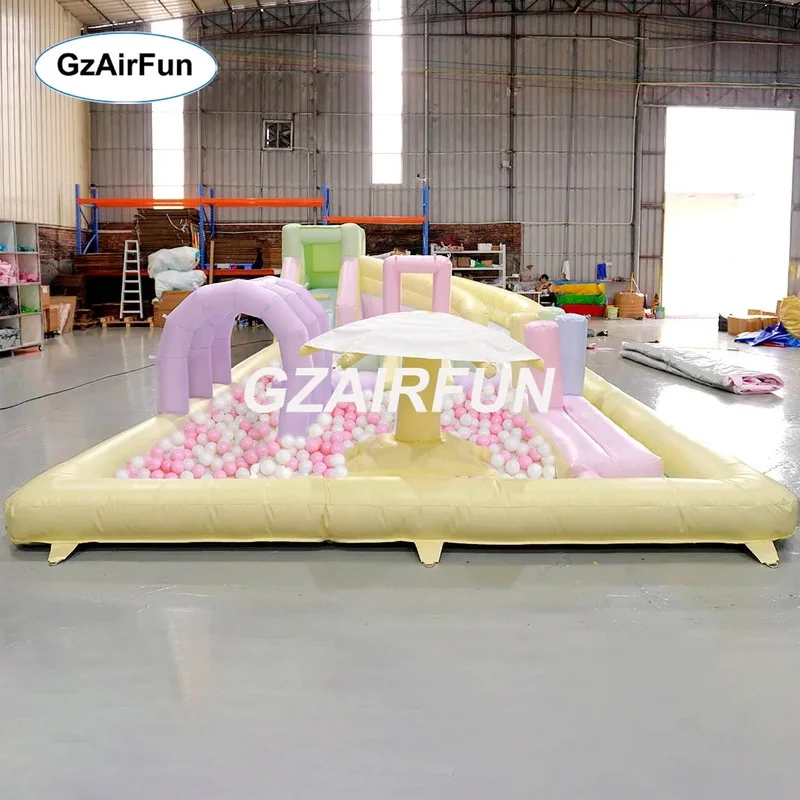 Customized Commercial Playground Inflatable Bouncing Water Slide Amusement Park Obstacle Course for Sale