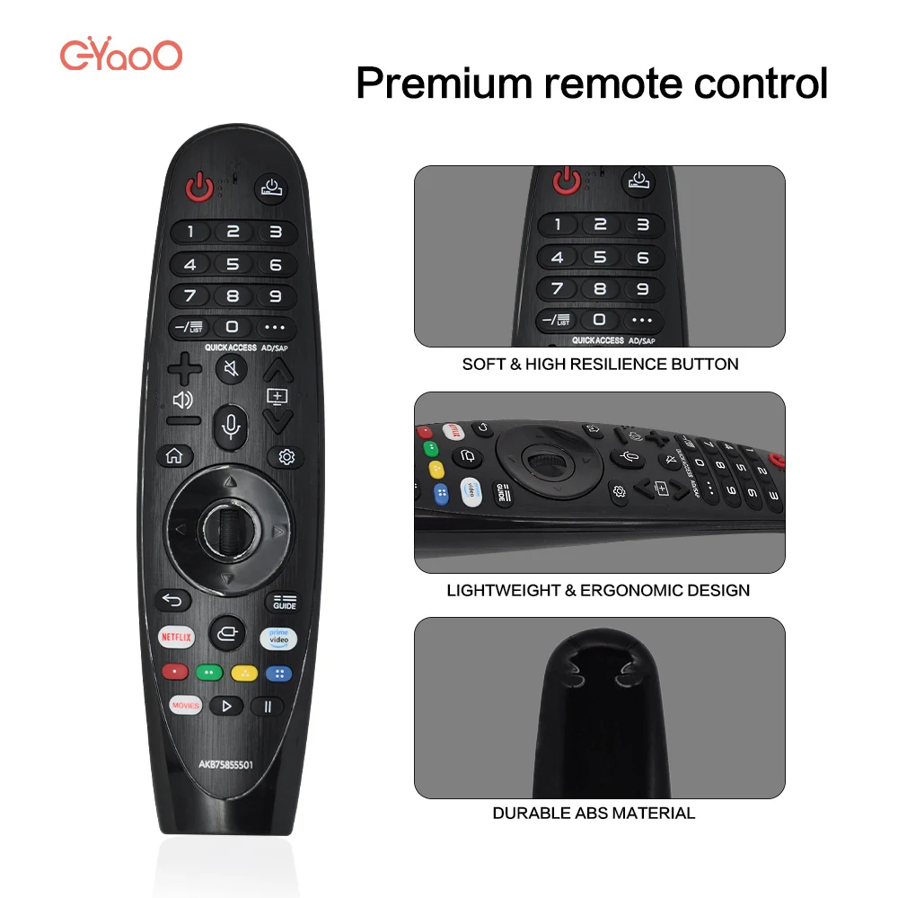 AKB75855501 Replacement Remote Control for LG Smart TV Infrared Remote Control for LG Multiple Smart TV Models