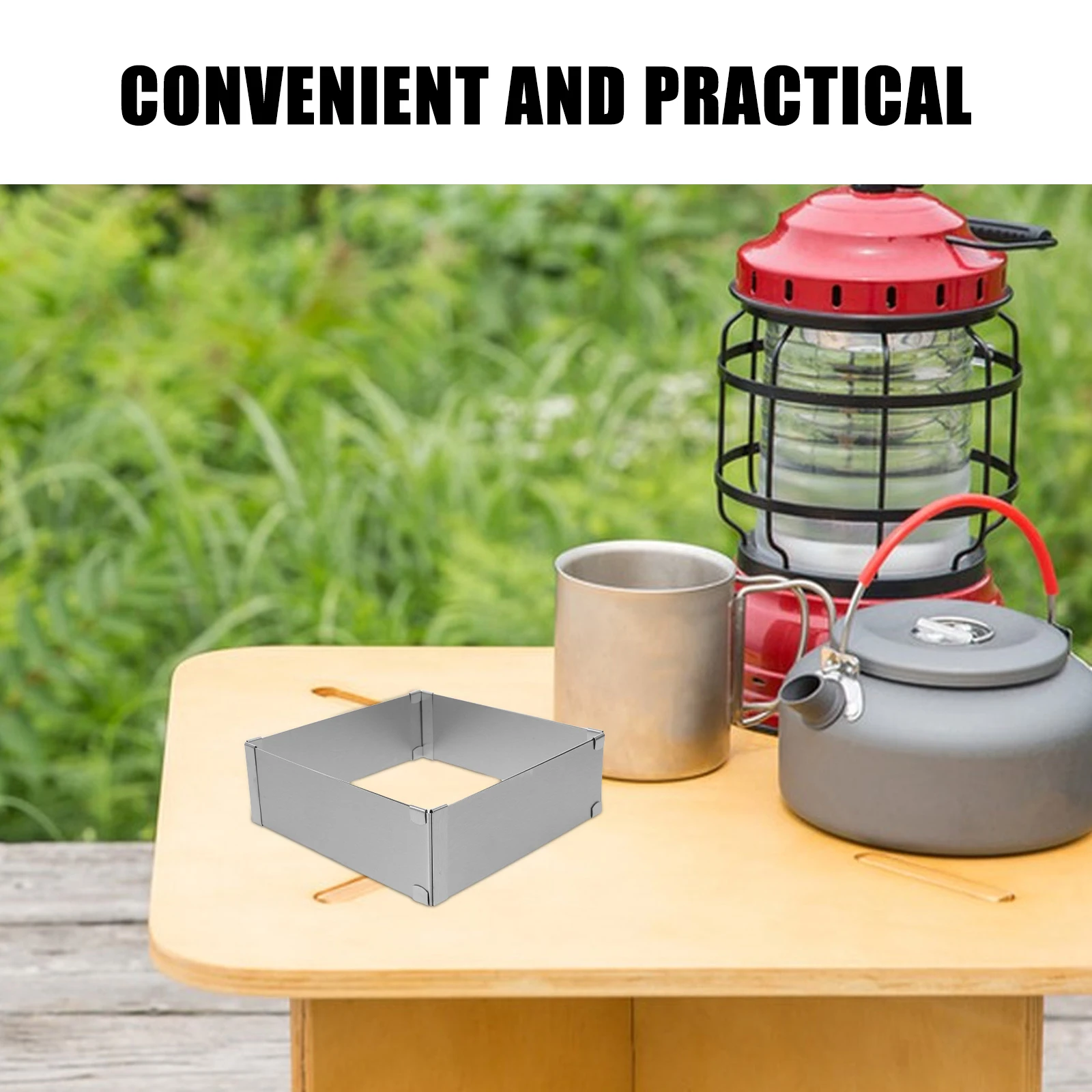 

Heavy Duty Wind Resistant Shield for Portable Stove Outdoor Gas Burner Protector for Backpacking Hiking Survival Camping