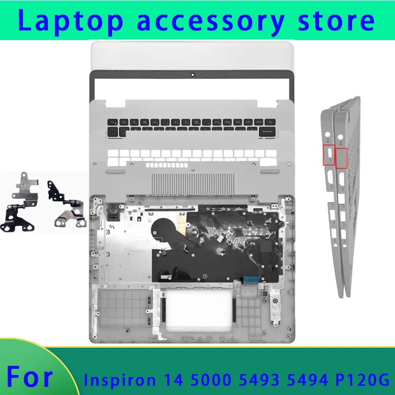 

Brand new for Inspiron 14 5000 5493 5494 P120G laptop LCD back case, front panel hinge palm rest bottom case ABCD cover