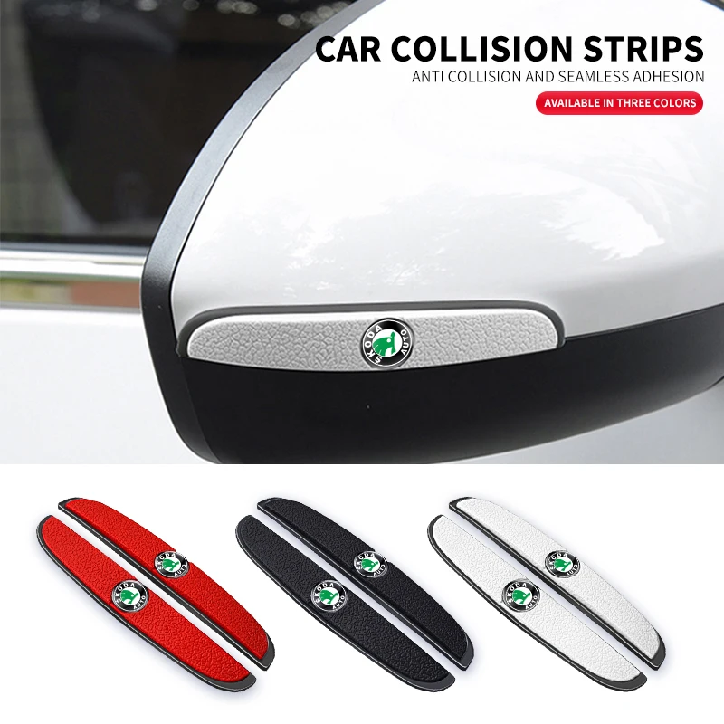

4Pcs Car Door Bumper Rubber Anti-collision Stickers For For Skoda Octavia 2 3 Fabia Superb Rapid Kodiaq Karoq Car Accessories