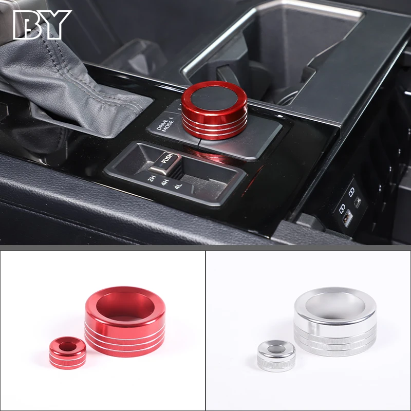 For Toyota Tundra Sequoia 2022-2023 Aluminum Alloy Car Driving Mode Mirror Adjustment Knob Trim Ring Sticker Auto Accessories