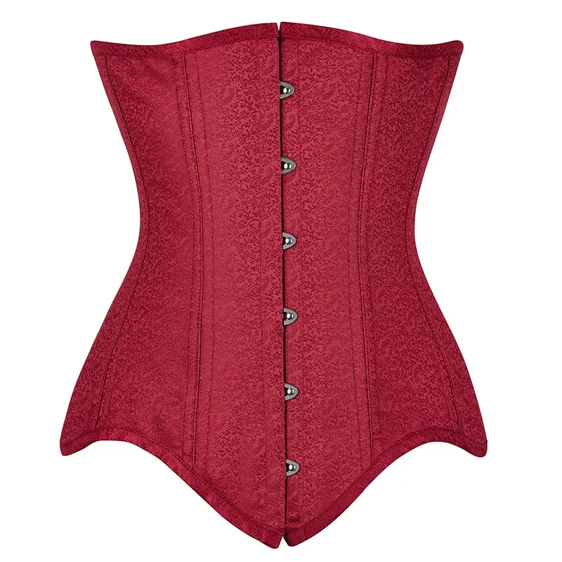 10 Steel Boned Underbust Corset Waist Trainer Women Steampunk Bodice Gothic Clothing Long Torso Slimming Plus Size Bustier