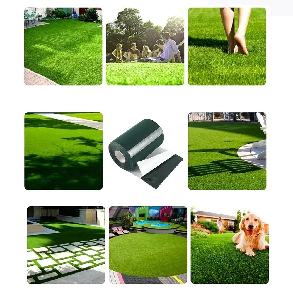 2025 جديد غير المنسوجة العشب الاصطناعي التماس الشريط الحديقة اتصال الشريط حديقة السجاد وضع خياطة محاكاة اتصال أشرطة