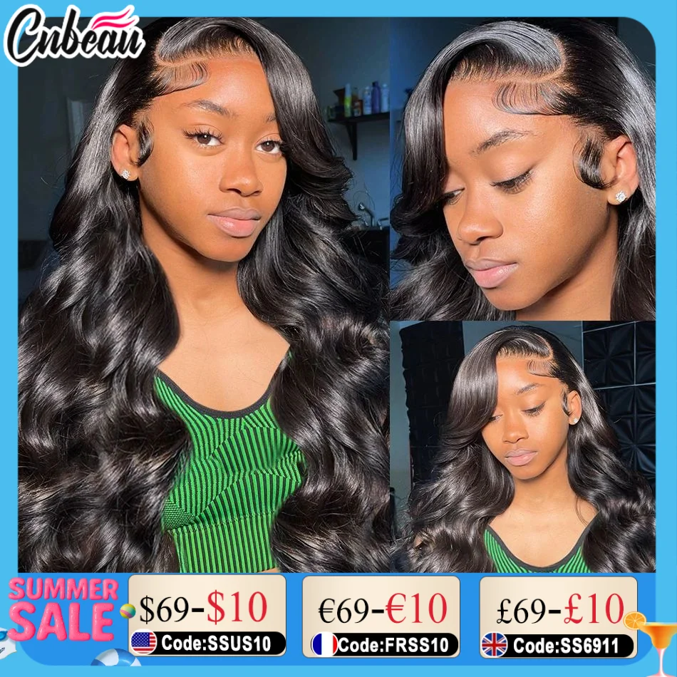 

250% 360 Full Lace 13x6 HD Lace Frontal Wig for Women 13x4 Frant Silky Body Wave Curly Remy Human Hair Black Glueless PrePlucked