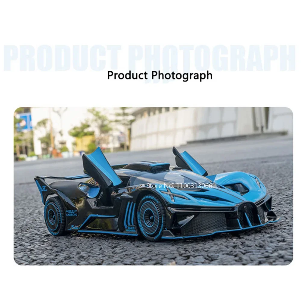 1:24 bolide modelos de carros atlânticos liga diecast brinquedos portas abertas veículos modelo roda puxar para trás carro esportivo crianças presentes do festival