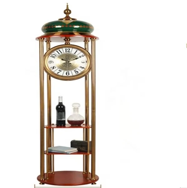 European Grandfather Clock Living Room Retro Large Ornaments American Creative Mute Home Floor Clock