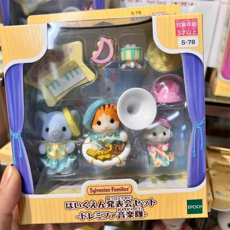 Sylvanian Families Anime Figures Music Concert Presentation Clinic Warm Nurse Dentist Rural Beginner Doctor Set Toy Doll Gift