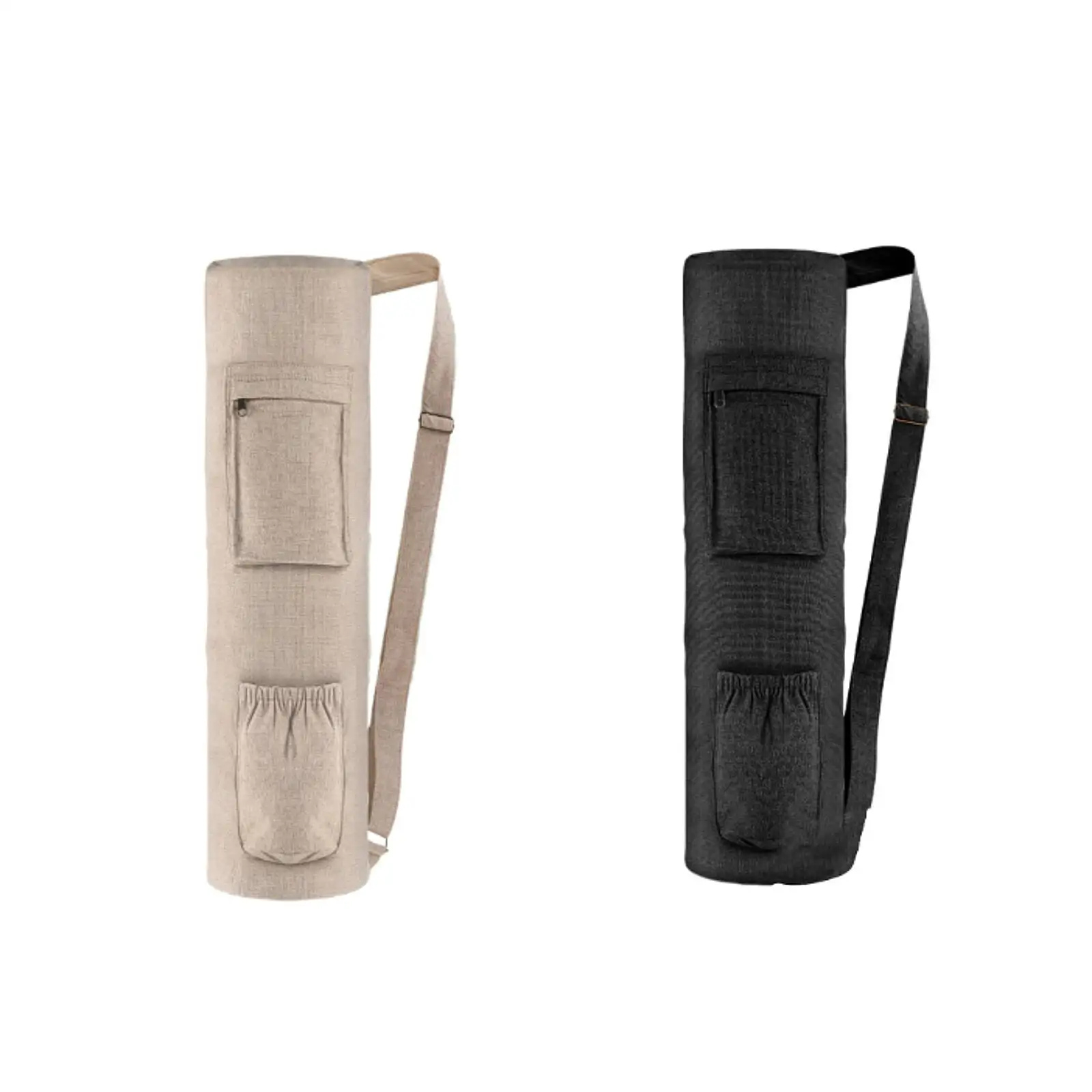 

Yoga Mat Bag with Shoulder Strap Multifunctional Multi Pockets with Zipper Yoga Mat Carry Bag for Park Beach Travel Gym Class