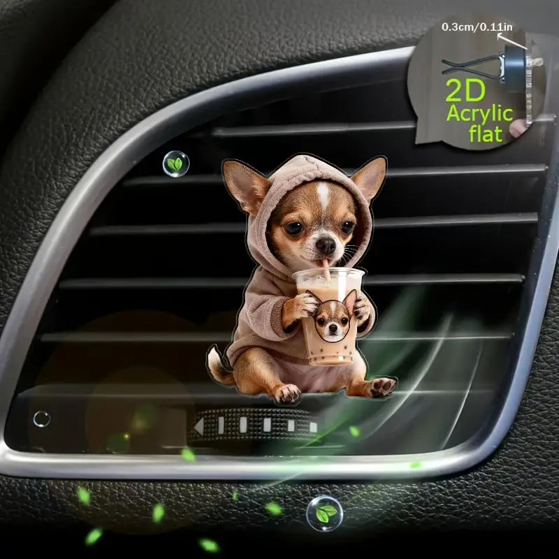 2D Acrylic Car Air Vent Clips Cartoon Design Air Freshener Cute Aroma Clip for Car Interior Styling