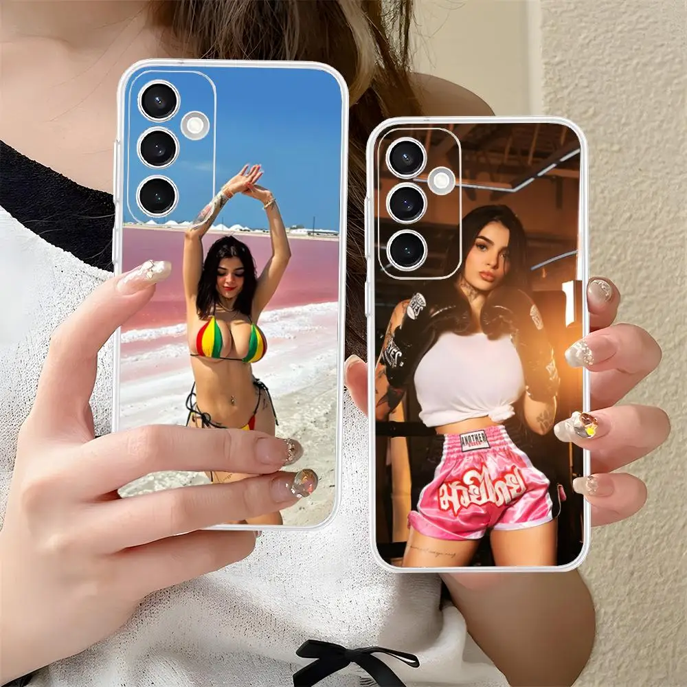 Karely Ruiz Clear Mobile Phone Case for Samsung Galaxy S25 S24 S23 S22 S21Plus FE Ultra Colorful Cover
