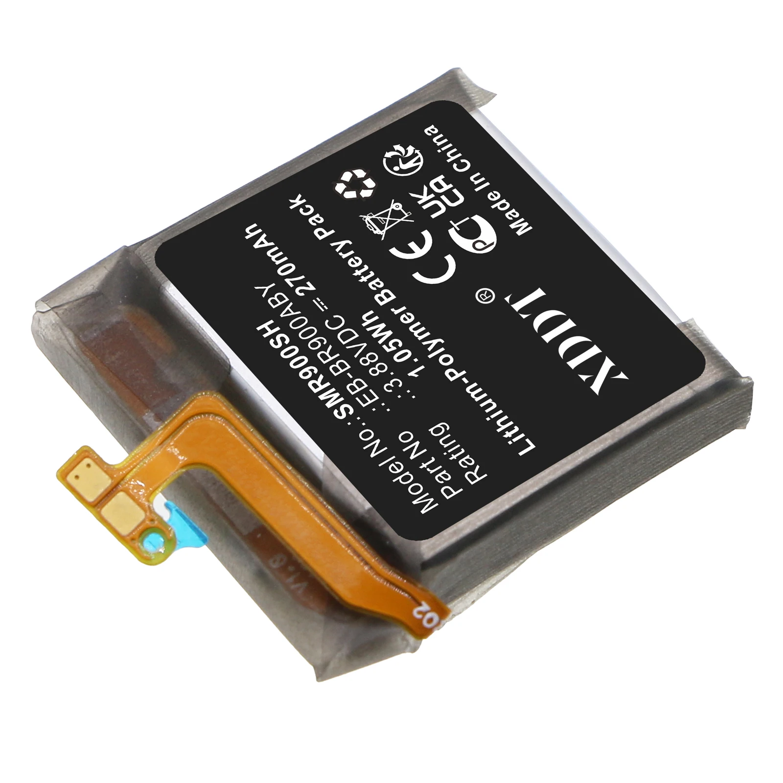 XDDT EB-BR900ABY 270mAh New Battery For Samsung Watch 5 40mm SM-R900 Smart Watch Batteries + Free Tools view 3