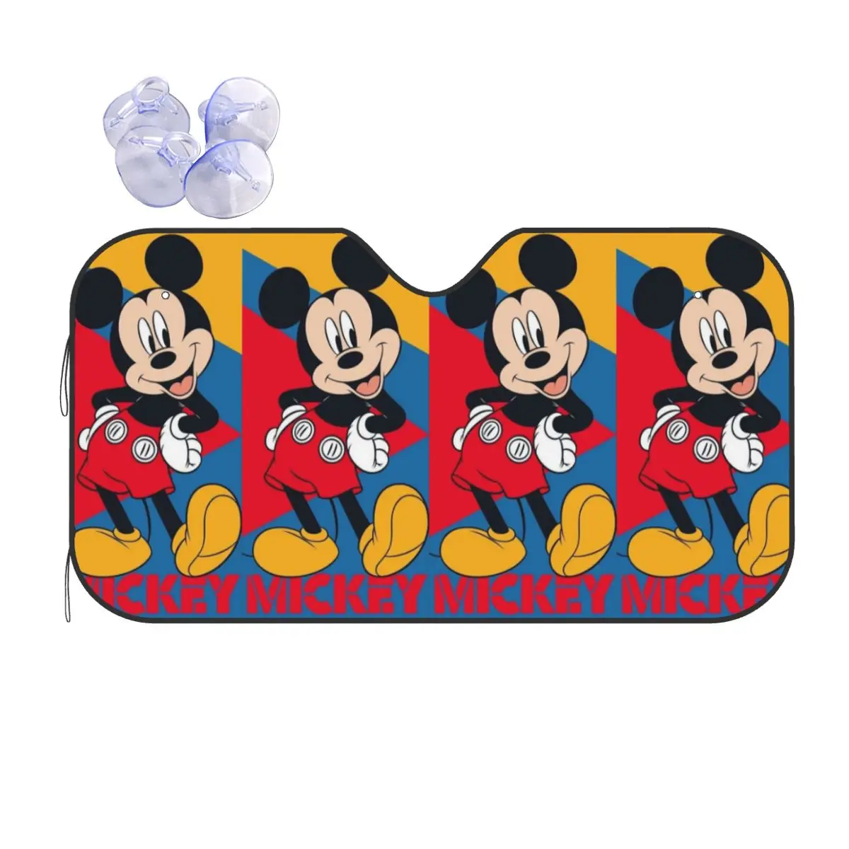 

Custom Mickey Mouse Windshield Sunshade Foldable Reflective Sun Blocker Front Window Shade Visor