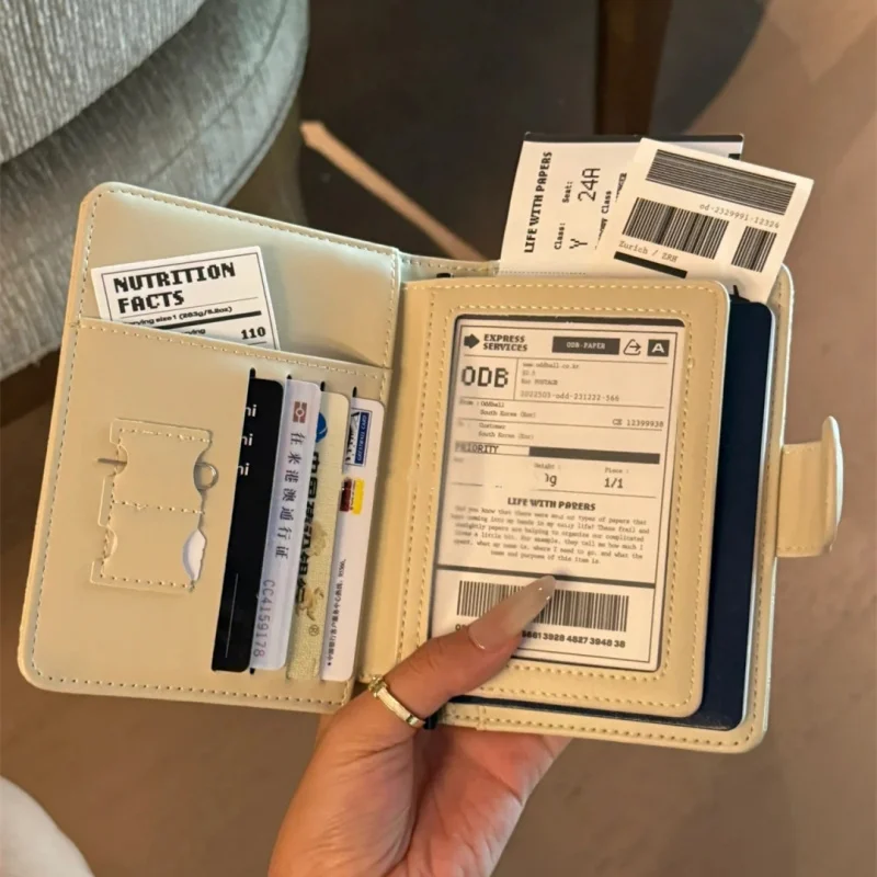 

With Crocodile Pattern Passport Case Multi-function PU Leather Passport Wallet Card Holder Travel Accessories