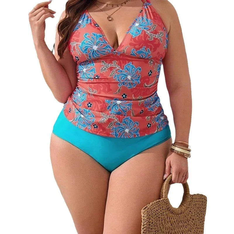 مجموعة بيكيني مكشكشة من الخلف للنساء مقاس كبير لعام 2025 #5