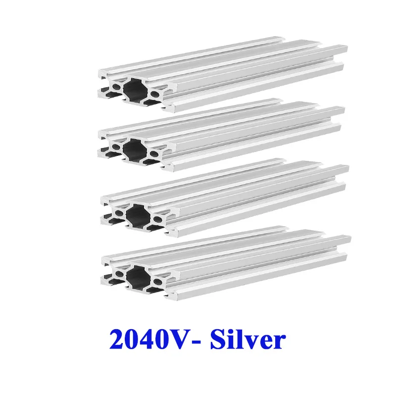 4pc/lot 2040V-slot 2040 V Slot European Standard Industrial Aluminum Profile Extrusion Alloy Linear Rail for 3D Printer CNC DIY