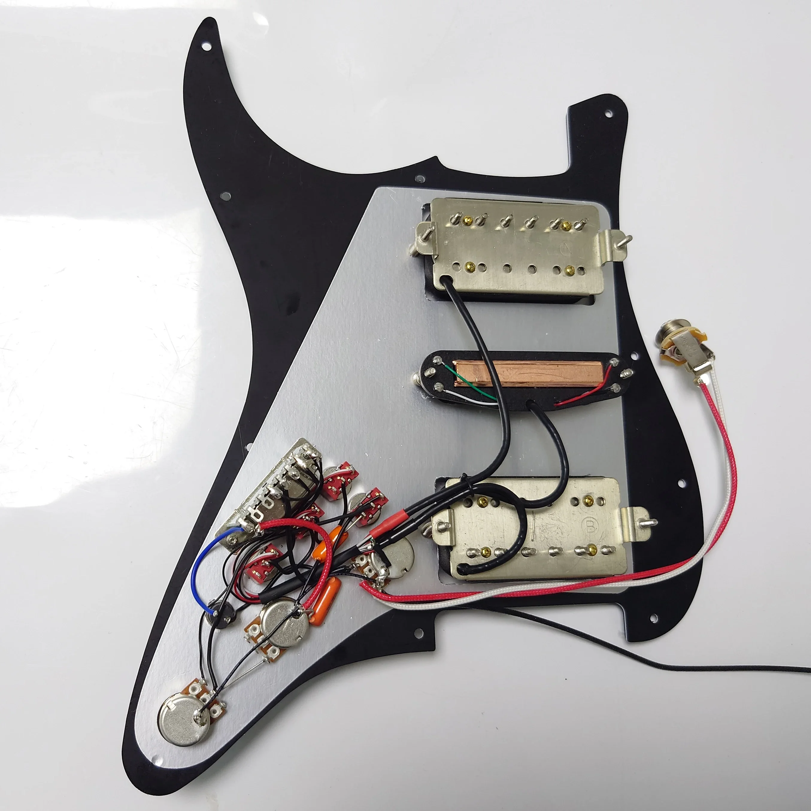 HSH Prewired Loaded ST Pickguard Alnico 5 Mini Humbucker High Output Pickup Coil Split Guitar 4 Single Cut Switch BK