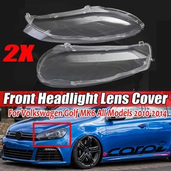 Left/Right Front Headlight Lens Covers For VW Golf 6 MK6 GTI R 2010 2011 2012 2014 Transparent Lampshade Headlamp Shell