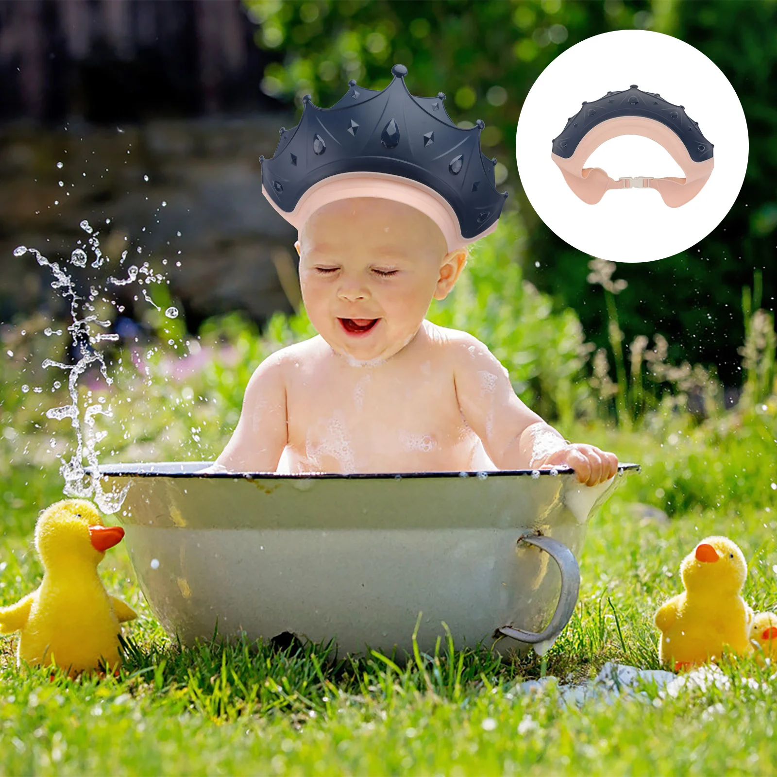 2 قطعة قبعات شامبو الطفل مقاوم للماء سيليكون غسل الشعر القبعات واقية دش الاستحمام قبعات قبعات مقاومة للماء لوازم استحمام الطفل