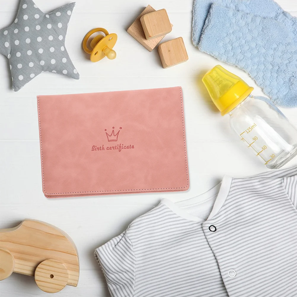 2pcs Baby Birth Certificate Holder Protection Birth Certificate Holder Practical Birth Certificate Case