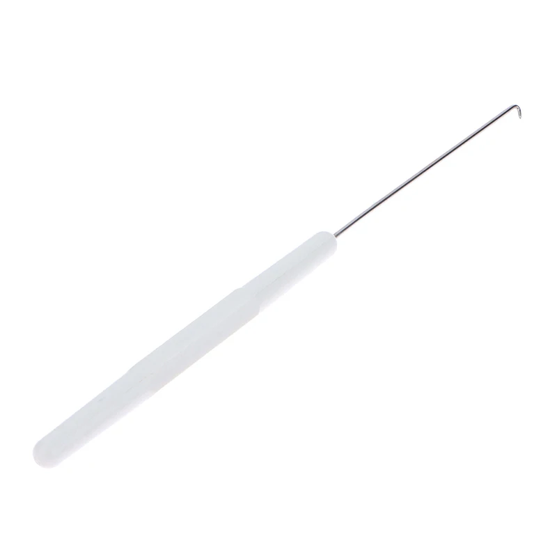 New Portable 1Pc White Thin Knitting Crochet Hook Tool for Reparing Knitting Machine Handle Weave Craft Sewing Tools