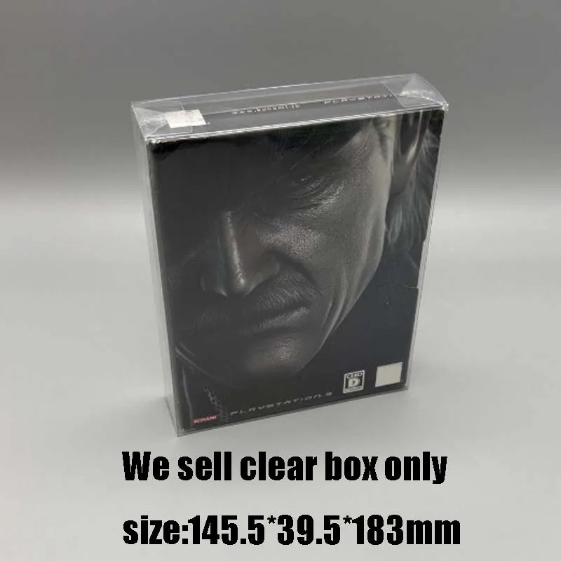 For PS3 Metal Gear Solid 4 Limited Edition & NS: Transparent Dustproof Collectible Case - Also Fits Senran Kagura vs. Neptunia