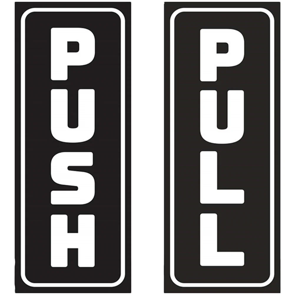 

Hollowed Letter Stickers PVC Push Pull Decals Door Decals for Home Restaurant Store Sliding Glass Signs Reusable